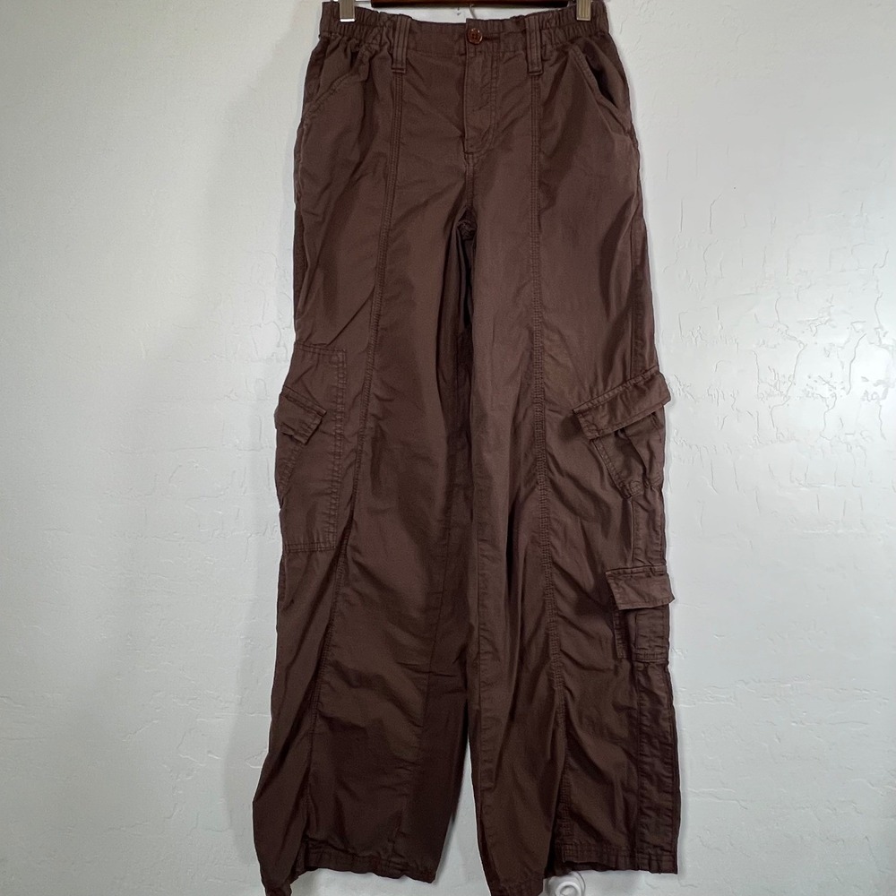 BDG Urban Outfitters Y2K Cargo Pants Brown Wide Leg Utility Cotton Womens Small